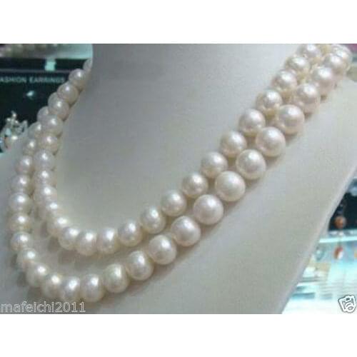 7-8mm Genuine Natural White Akoya Cultured Pearl Jewelry Necklace 32"