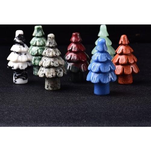 Natural Crystal New Years Christmas Tree Pine For Home Decoration Gifts