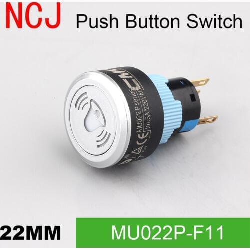 NCJ 22mm PC Push Button Switch IP67 Maintained Alternate & Momentary push button switch with LED lamp 5A