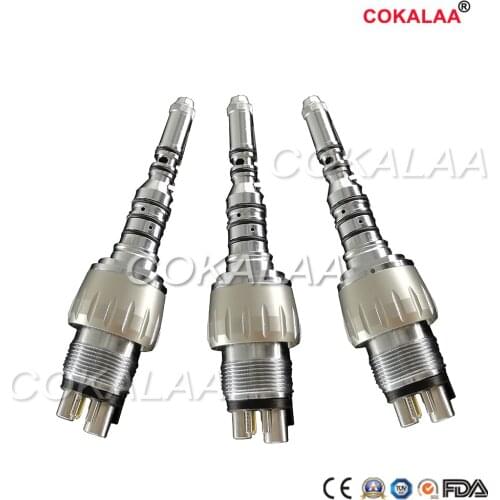 3 PCS Led fiber optic light high speed e-generator air turbine handpiece dental 4 hole kavo quick tooth equipment