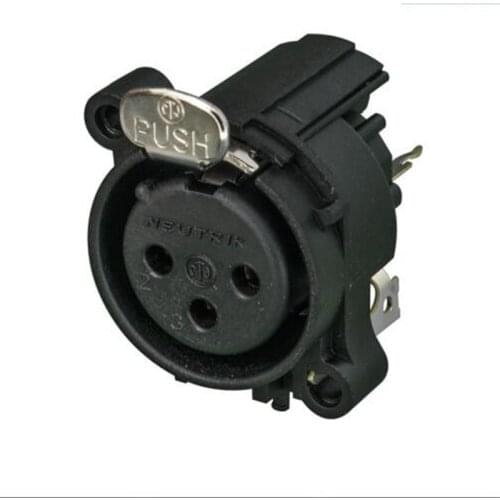 2pcs NEUTRIK Cannon Female XLR+gold pin seat XLR female socket for audio amplifier dac NC3FAAV1