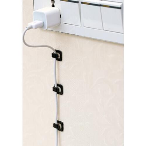 Self-adhesive Wire Organizer Line Cable Clip Buckle Plastic Clips Ties Fixer Fastener Holder