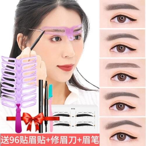 Stencil Template Eyebrow Eyebrow Drawing Card Eyebrow Trimmer Eyebrow Card Beauty Tools Fast Drawing Thrush Aid Tool