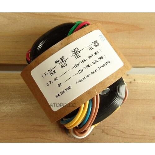 115V-230V 30W R-Core Transformer 15V+15V for Audio Amplifier Preamps AMP DAC R Core