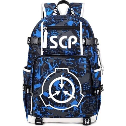 High-Q Anime SCP noctilucent backpacks for teenage Student large capacity Special Containment Procedures Foundation backpack