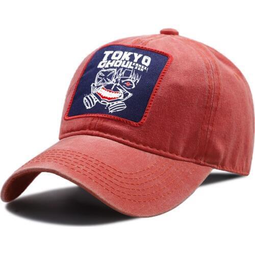 Japan Anime Tokyo Ghoul Printed Baseball Caps Outdoor Casual Snapback Hat Adjustable Cotton Riding Hats Women Street Golf Cap