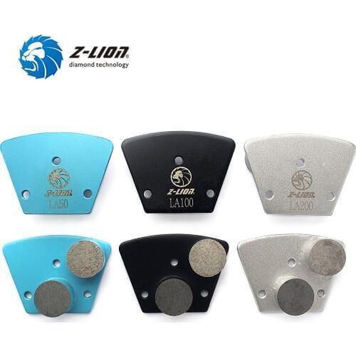 Z-LION 3pcs Metal Trapezoid Diamond Floor Grinding Discs 2 Diamond Bar Grinding Heads Plate for Concrete Terrazzo Floor