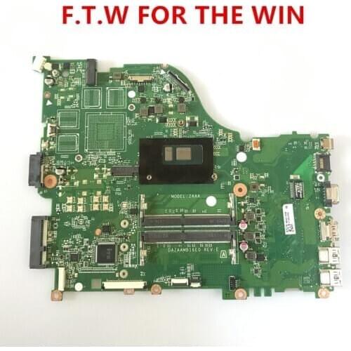 ZAA X32 DAZAAMB16E0 REV:E For E5-575 E5-575G Laptop motherboard With SR2EY I5-6200U CPU DAZAAMB16E0 100% working well