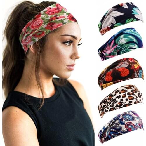Womens Wide Elastic Stretchy Headband Yoga Hair Band Hair Accessories for Running Fitness Sports NEW
