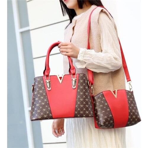 Womens Handbags 2020 New V Fashion Portable Picture and Mother Bag Simple and Versatile One-shoulder Diagonal Bag