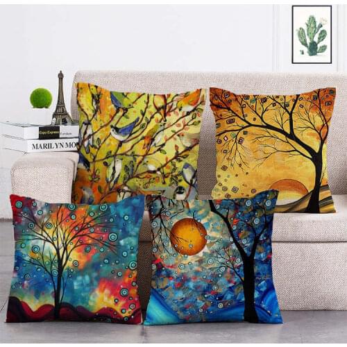 Star background sunrise simplification print Cushion Cover Linen Throw Pillow Car Home Decoration Decorative Pillowcase T377
