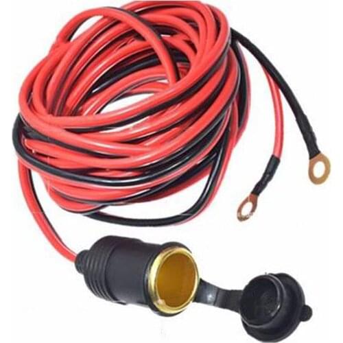 2.5 square pure copper wire cigarette lighter female seat 13 AWG feet Car high-power female cigarette lighter charging with wire