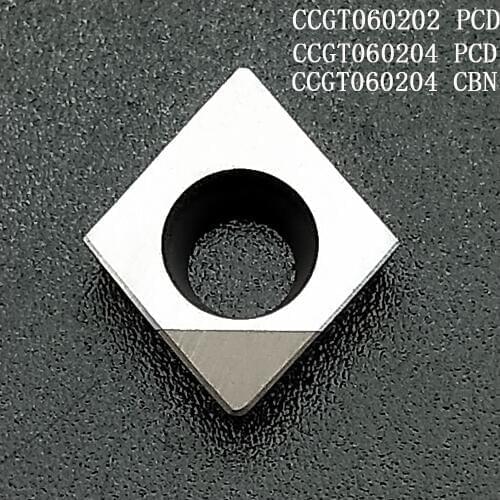 2pcs CCGT060202 PCD CCGT060204 CBN CCGT060202 PCD cloth diapers, CNC diamond insert