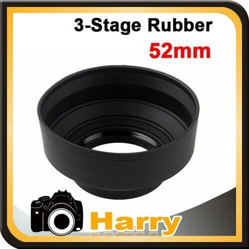 2pcs 55mm 3-Stage Rubber Lens Hood for Canon Rebel T2i T1i for nikon for sony for pentax DSLR Camera