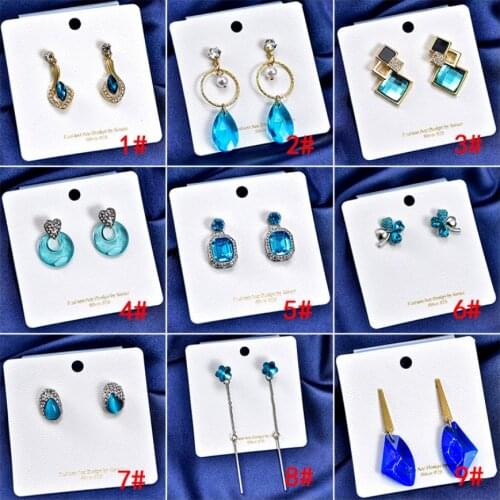 925 Silver Needle Austria Crystal Crack Earrings Korean Earrings Female Rhinestone Personality online celebrity Earrings
