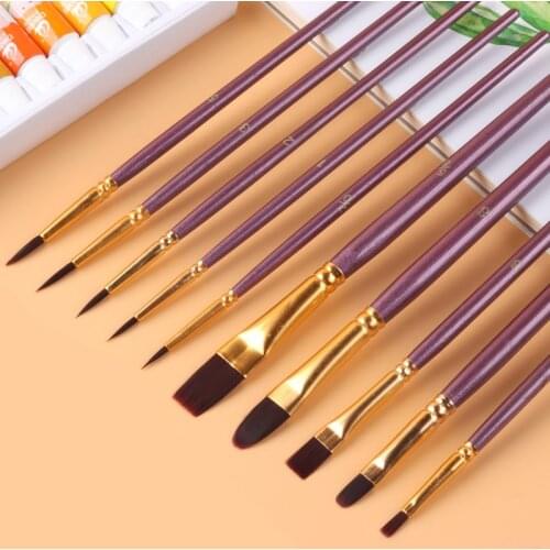 Nylon wool gouache brush set watercolor acrylic art students with multifunctional art hook line pen fan-shaped pen row pen