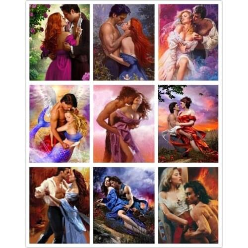 5D Diamond Painting Sexy Men And Women Diamond Embroidery Couple Cross Stitch Kit Mosaic Picture Wedding Gift Bedroom Decoration