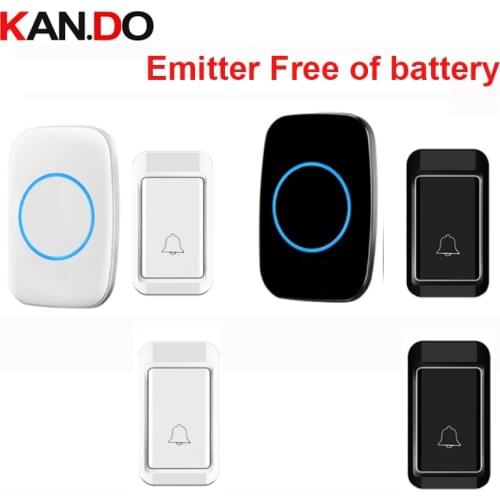 2TX 1RX bell sets free of battery wireless emitter door bell set by 110-220V wireless doorbell ip44 120M door chime door ring