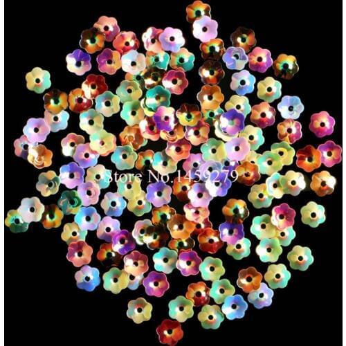 Party Sequins Mixed Color Flower Pink AB Flowers Sewing On Sequin Home Garment Dress Party Decoration Confetti DIY