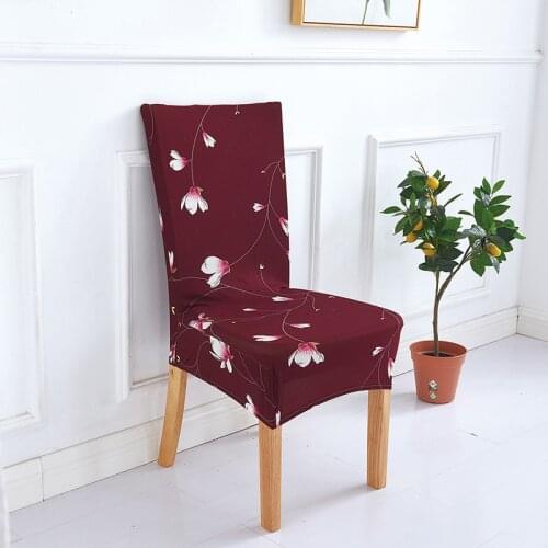 Spandex Elastic Printing Dining Chair Slipcover Modern Removable Anti-dirty Kitchen Seat Case Stretch Chair Cover for Banquet