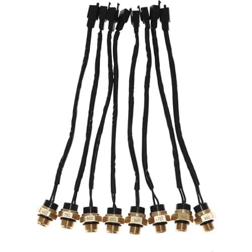 Motorcycle M14/M16 Electric Radiator Coolant Fan Water Temperature Thermostat Switch Temp Sensor WITH WIRE for 200 250 400 450