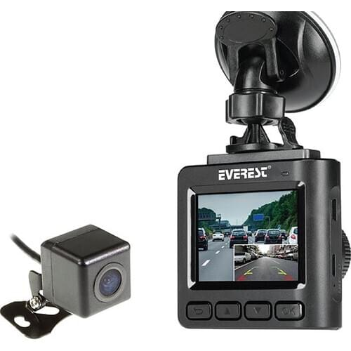Everest Evercar X19 LCD 2.0 Ips, 320*240 TP-8028A G-Sensor 1920*1080 Front and Rear In-Car Camera