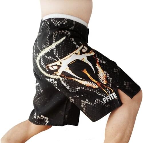 FFITE mma shorts men boxing trunks muay thai short mma boxing pants cheap muay thai black pants muay thai boxing fight Trunks