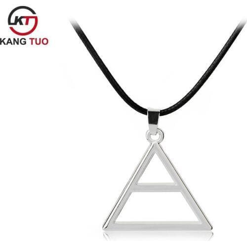 Movie 30 seconds to Mars Necklace Fashion Men Triangle Logo Pendant With Rope Chain