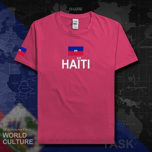 Haiti Haitian t shirt man 2017 t-shirt cotton nation team 100% cotton tshirt gyms clothing fans fitness Hayti Ayiti country flag
