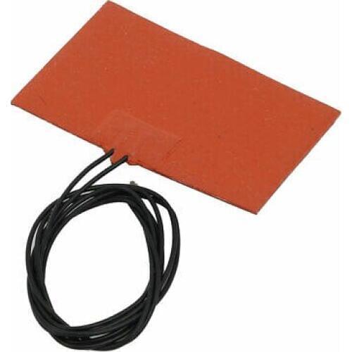 DC 24V 15W Flexible Thermostate Foil Heater Silicone Heating Sheet 80mm x 50mm