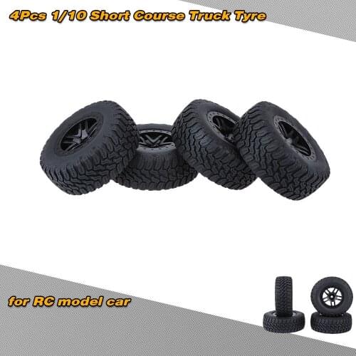 GoolRC 4Pcs/Set 1/10 Short Course Truck Tire Tyres for Traxxas HSP Tamiya HPI Kyosho RC Model Car RC Car Parts