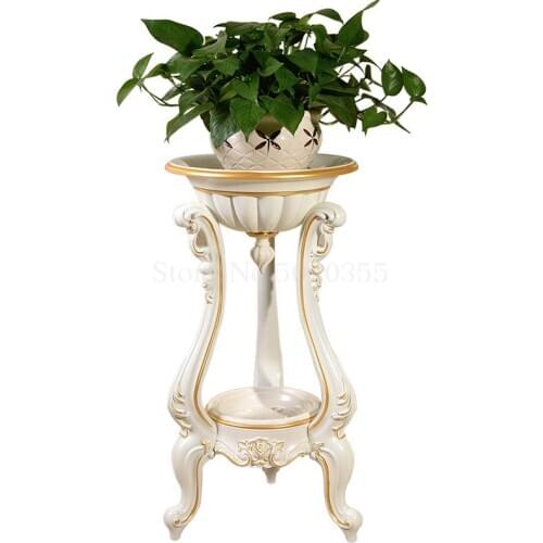 Indoor living room flower stand ground multi-layer plastic flower pot shelf simple balcony floor hanging orchid stand European