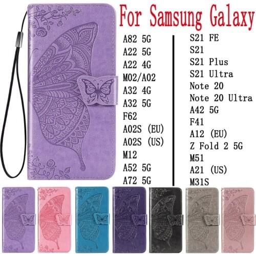 Sunjolly Leather Case Flip Card Wallet Stand Cover for Samsung Galaxy S21 Plus Ultra FE Note 20 Ultra A82 A22 A32 A02S A52 A725G