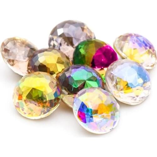 XiChuan 10PCS Round K9 Rhinestone Crystal Stone DIY Clothing & Accessories K9 Shape Glass Crystal Jewelry DIY Loose Bead