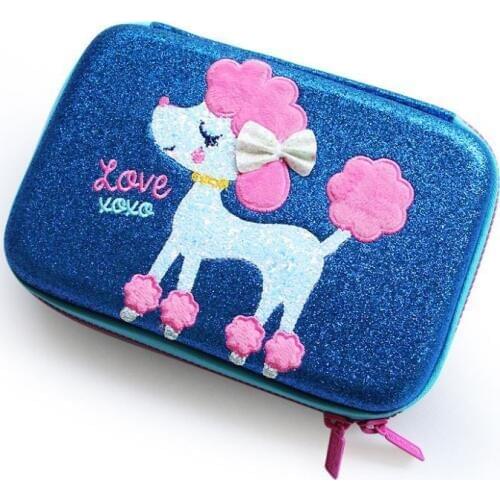2019 3D Cute Pencil case for Girls & Boys Kawaii School Case Embroidery Flamingo Basketball Angel wings Unicorn Sea maid