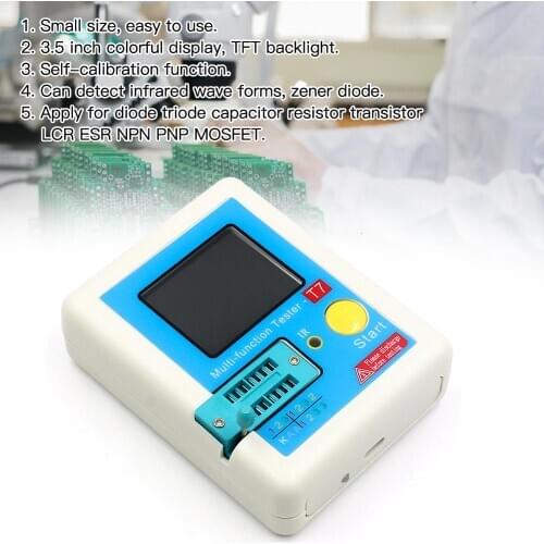Colorful Display Multi-functional TFT Backlight Transistor Tester for Diode Triode Capacitor Resistor Transistor LCR ESR