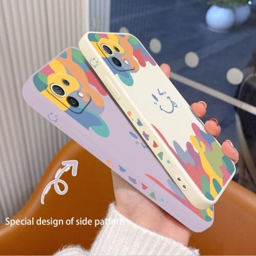Smiley Soft Case For Xiaomi Mi 11 lite Ultra 11i 10T 9T Pro Lite 10 10S 9 8 lite Pro Poco F2 X2 F3 Pro Shockproof Phone Cover