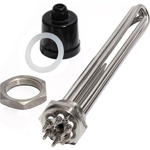 1 1/2" BSP/DN40 Water Heating Element with Accessory 3KW/4.5KW/6KW/9KW/12KW Electric Heating Pipe with Ground Screw and Probe