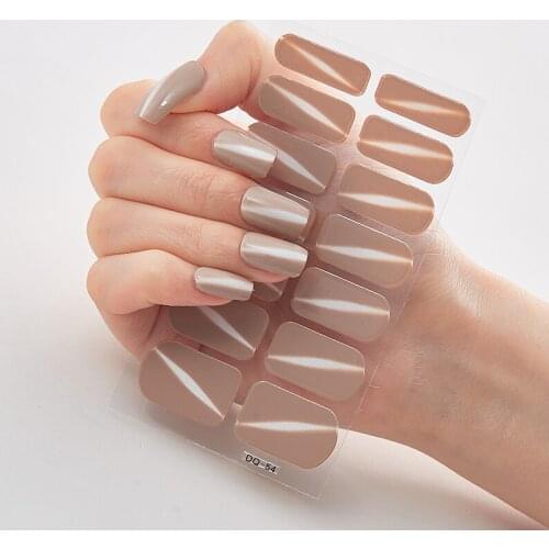 Patterned Nails With Creative Nail Decoration Nail Wraps DIY Decals Plain Stickers Nail Decoration Nail Accesoires Nail Strips