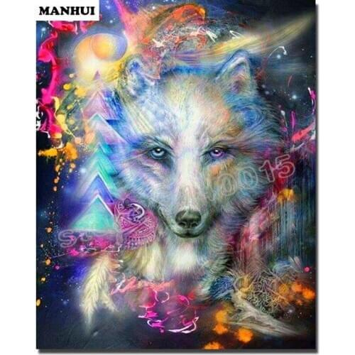 Full DIY Diamond Painting 5D Diamond Mosaic full Spuare rhinestones diamond painting embroidery Wolf head Home Decoration MH015