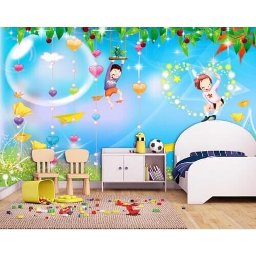 Custom photo wallpaper 3d wall murals wallpaper Cartoon contracted children room mural 3d living room wall decor