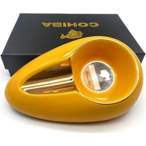 Portable Cigar Ashtray Home Ceramic Ashtray Luxury Tobacco 1 Rest Holder Cigar Ash Tray Gadgets Smoking Accessories Mens Gift