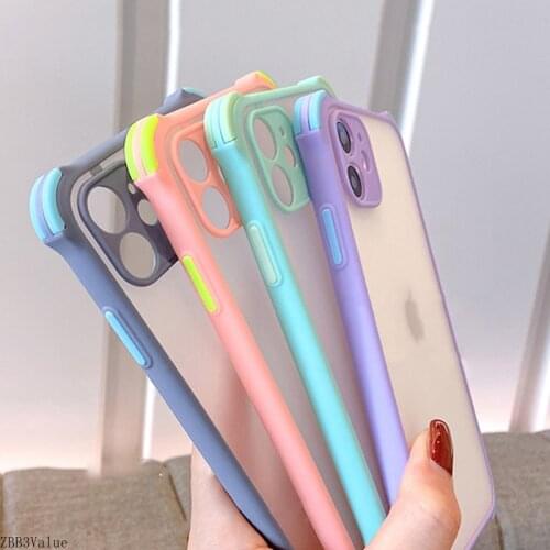 Anti Fall Phone Case For Samsung Galaxy Note S10 S10E 10 8 S9 9 S8 Lite Pro Plus Shockproof Matte Transparent Candy Colors Cover