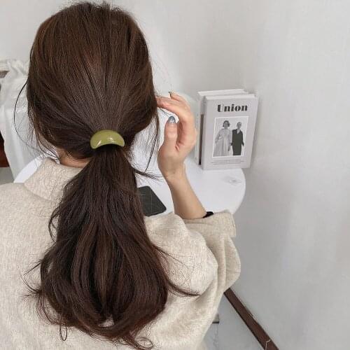 1Pcs Acrylic Hair Accessories Women Rubber Bands Scrunchies Elastic Hair Bands Girls Headband Ponytail Holder Ties Gum for Hair