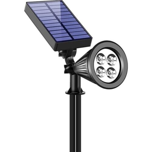 SLGOL Solar Led Lights Outdoor Adjustable Solar Spotlight Battery Board Auto-sensing Warm Light Garden Street House Lighting