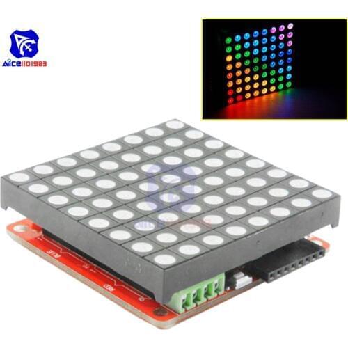 Diymore 8x8 RGB LED Matrix Common Anode Board with RBG LED Driver Shield Module for Arduino