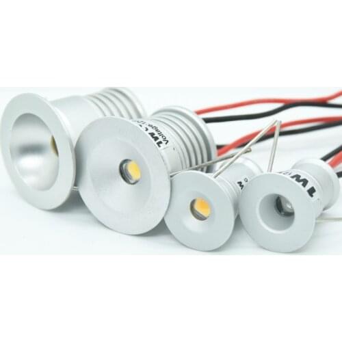 LED RGB Downlight IP65 1Watt 12V 15mm 25mm Mini Bulb Lights Spot Lighting Kitchen Restaurant Home Hotel Ceiling Recessed Lamps