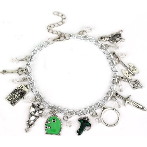 Lord Of The Elven Leaf Arwen Charms Maxi Bracelet Elves Princess Aragorn Arwen Evenstar Gift For Men And Women Movie Jewelry