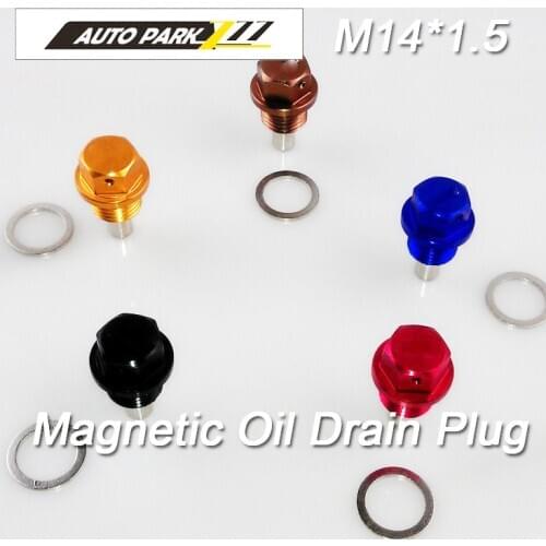 Universal aluminum auto magnetic oil drain plug and oil drain sump nut with logo