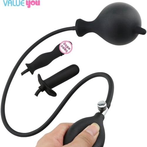 XL Inflatable Butt Anal Dilator Silicone Anal Plug Inflatable Sex Toy